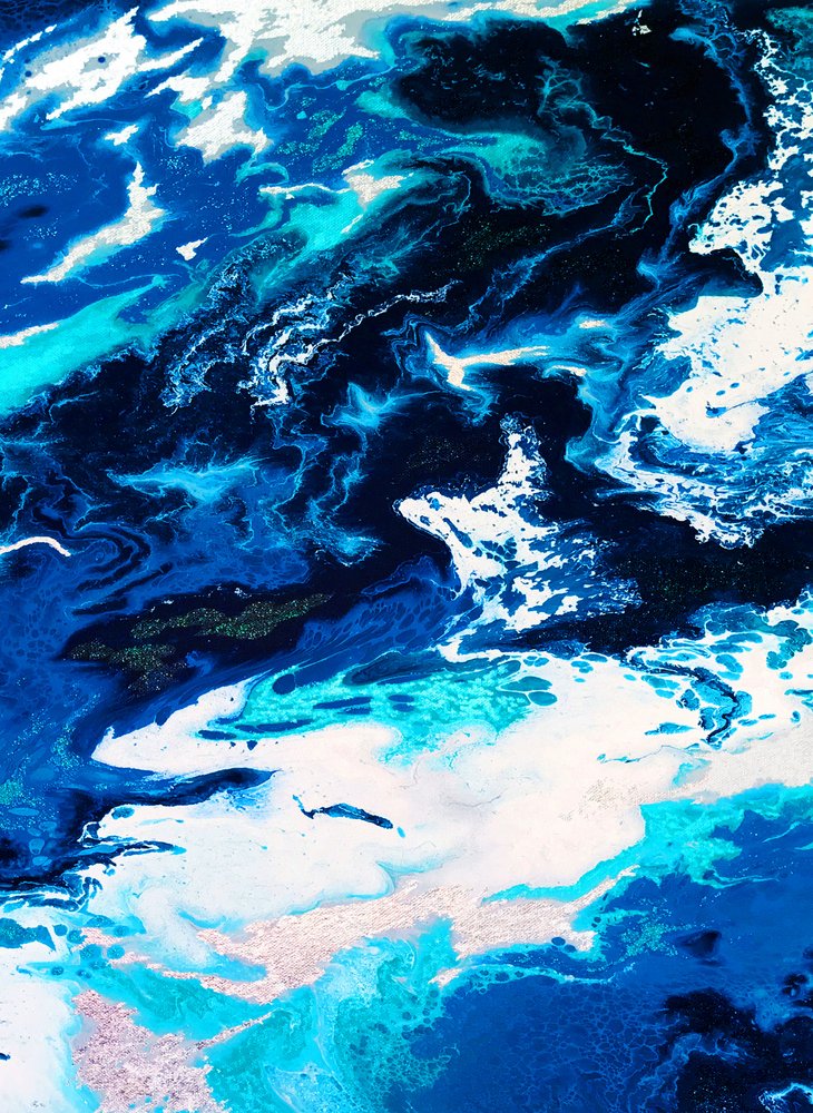 Shimmering Blue Waves by Alyson Storms