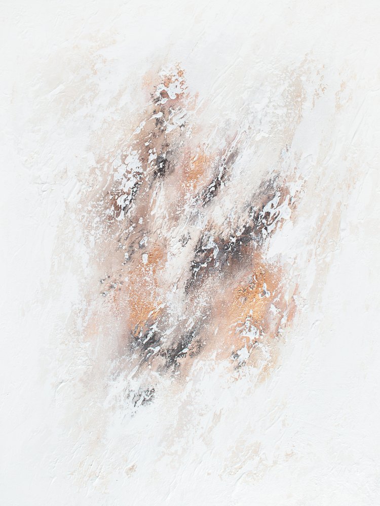 Textured Gold Abstract Flow by Alyson Storms