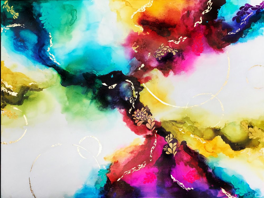 Vibrant Abstract Flow by Alyson Storms