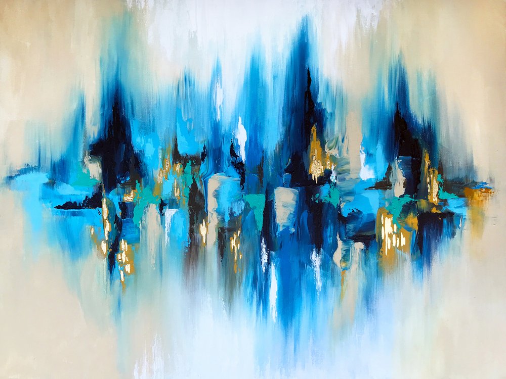 Vibrant Blue Reflection by Alyson Storms