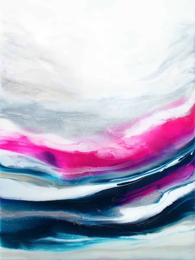 Vibrant Fluid Waves by Alyson Storms