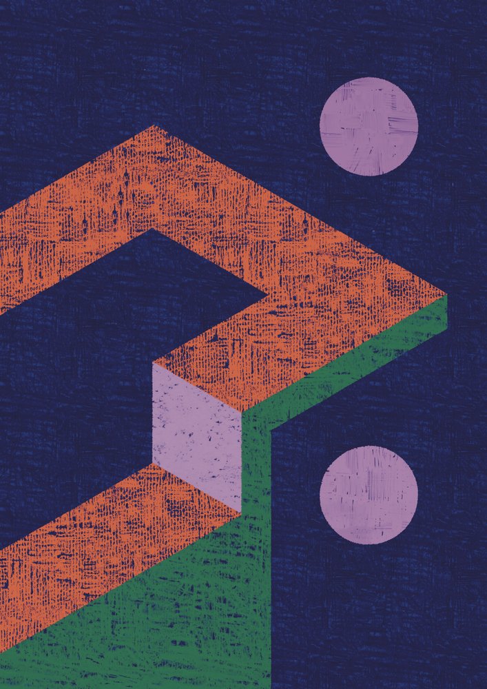 Modern Geometric Illusion by Amy Louise Baker