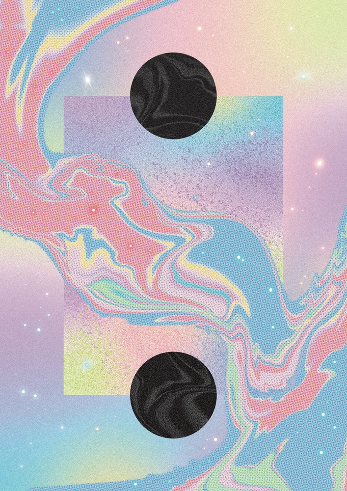 Pastel Cosmic Swirl by Amy Louise Baker