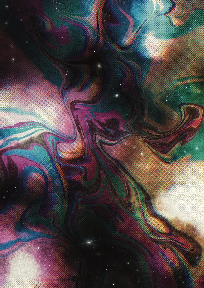 Vibrant Cosmic Swirl by Amy Louise Baker