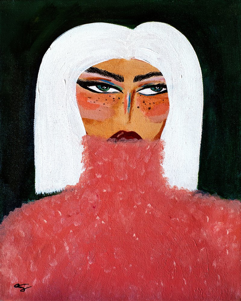 Woman in Pink Turtleneck by Amy Straley