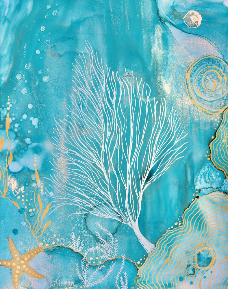 Ocean Coral Serenity by Amy Tieman