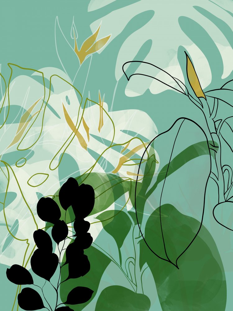 Leaves Line Boho 2 by Ana Rut Bre