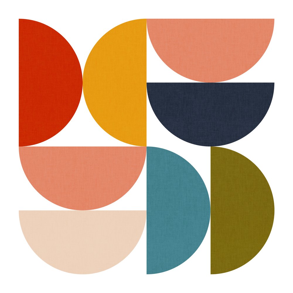 Mid Century Geometric Color Play 4 by Ana Rut Bre