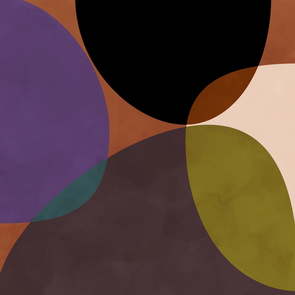 Mid Circles Terracotta Black 2 by Ana Rut Bre