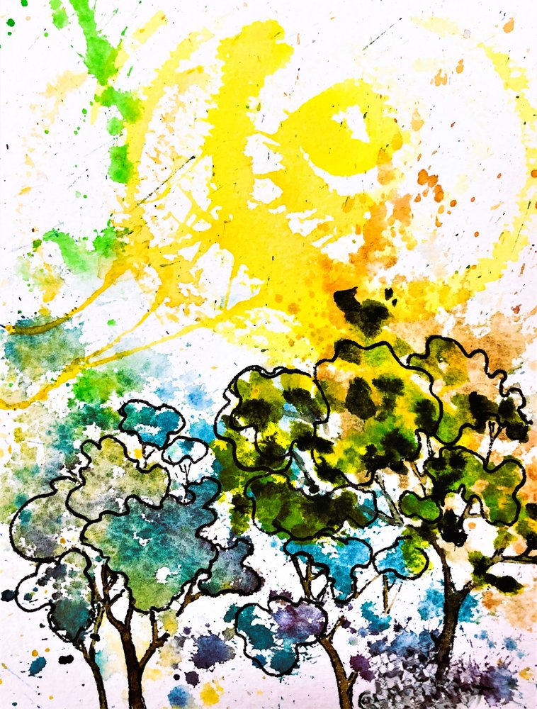 Colorful Abstract Forest by Anda Bieza