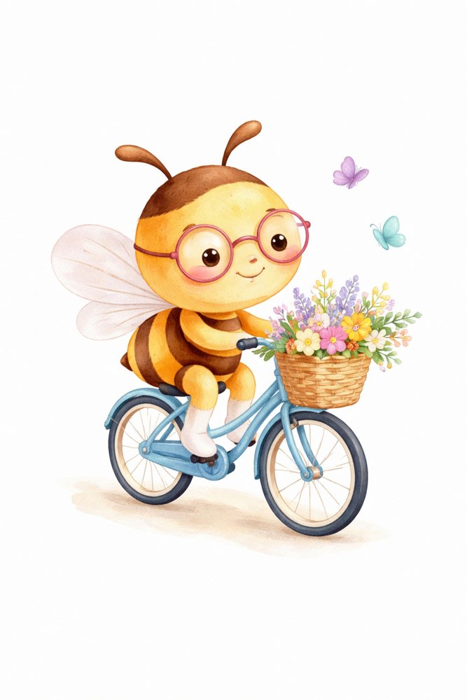 Cute Bee Bike Ride by Anda Bieza