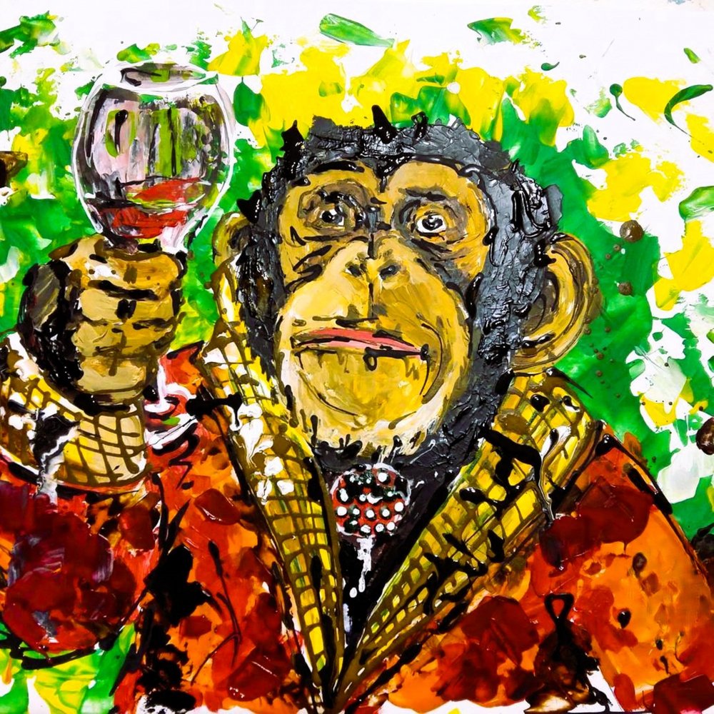 Dapper Monkey Toast by Anda Bieza