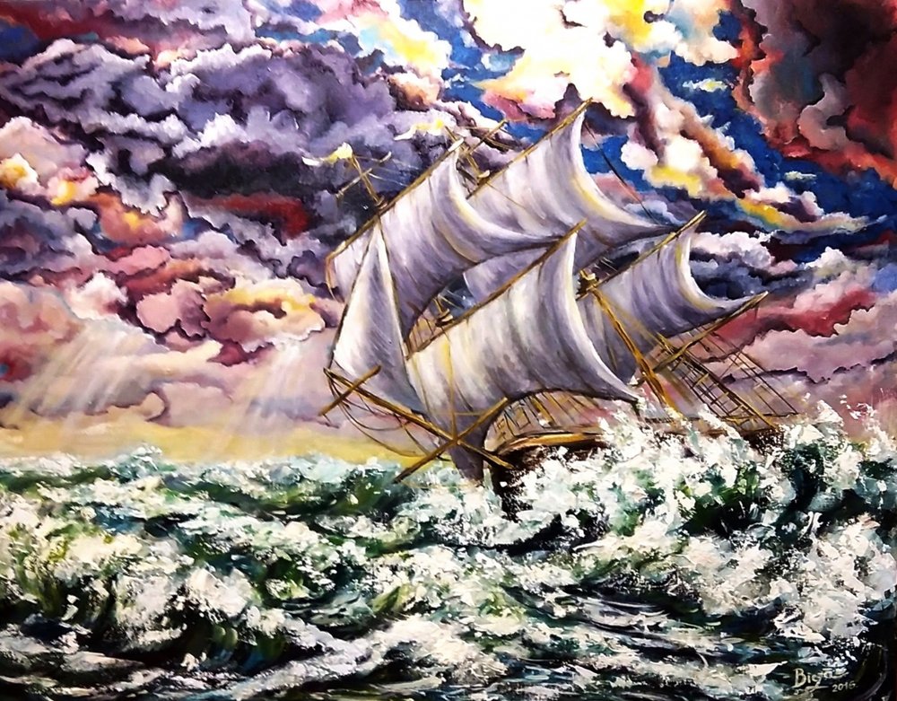 Sailing Through the Storm by Anda Bieza