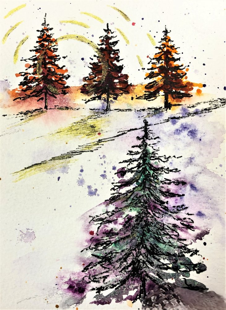 Winter Forest Glow by Anda Bieza