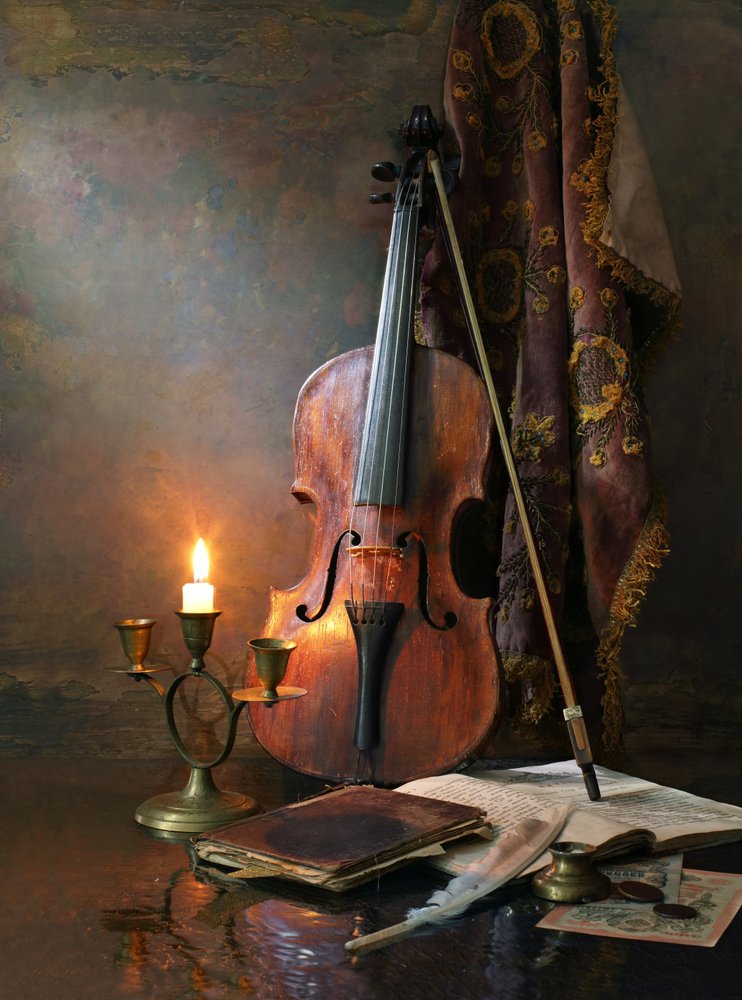 Candlelight Violin Study by Andrey Morozov