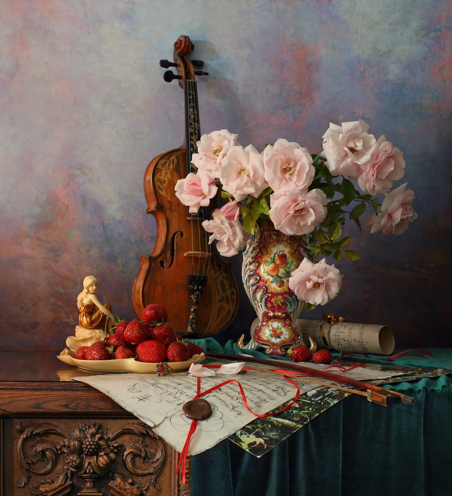 Romantic Violin Still Life by Andrey Morozov