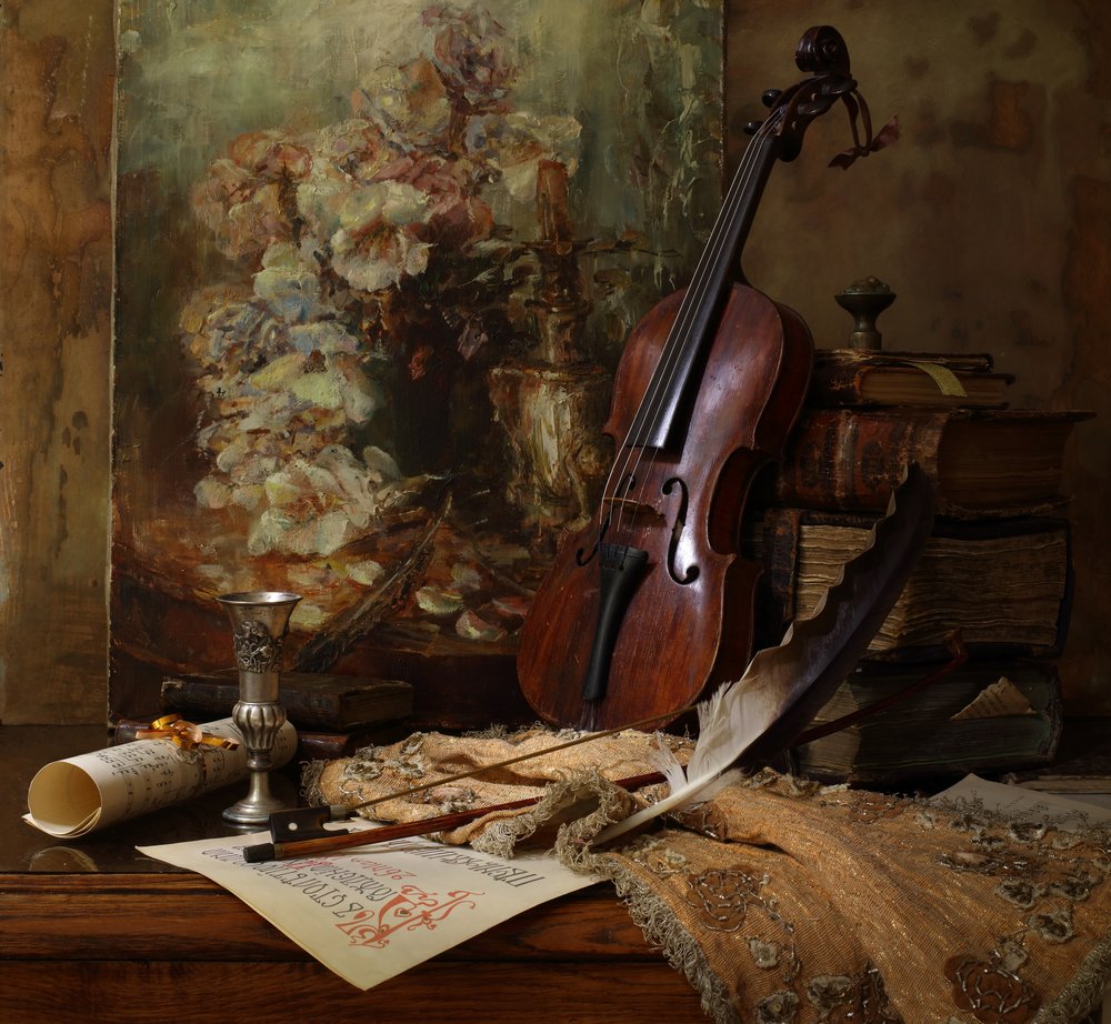 Scholarly Music Still Life by Andrey Morozov