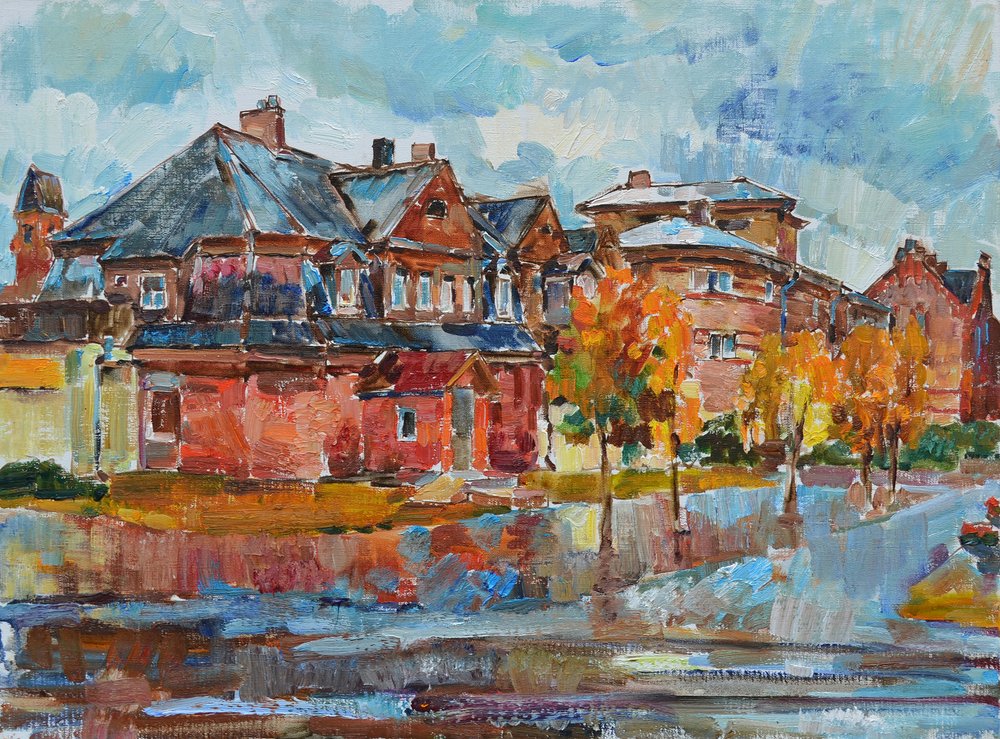Autumn City Reflections by Andrii Kutsachenko