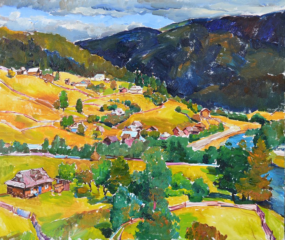 Colorful Mountain Village by Andrii Kutsachenko
