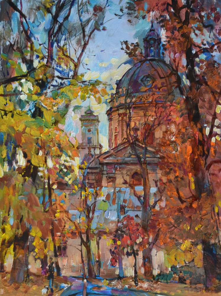 Vibrant Autumn Dome by Andrii Kutsachenko