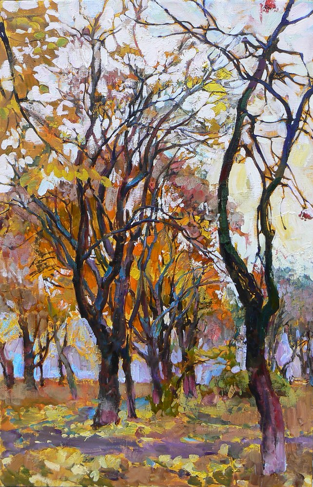 Vibrant Autumn Woods by Andrii Kutsachenko