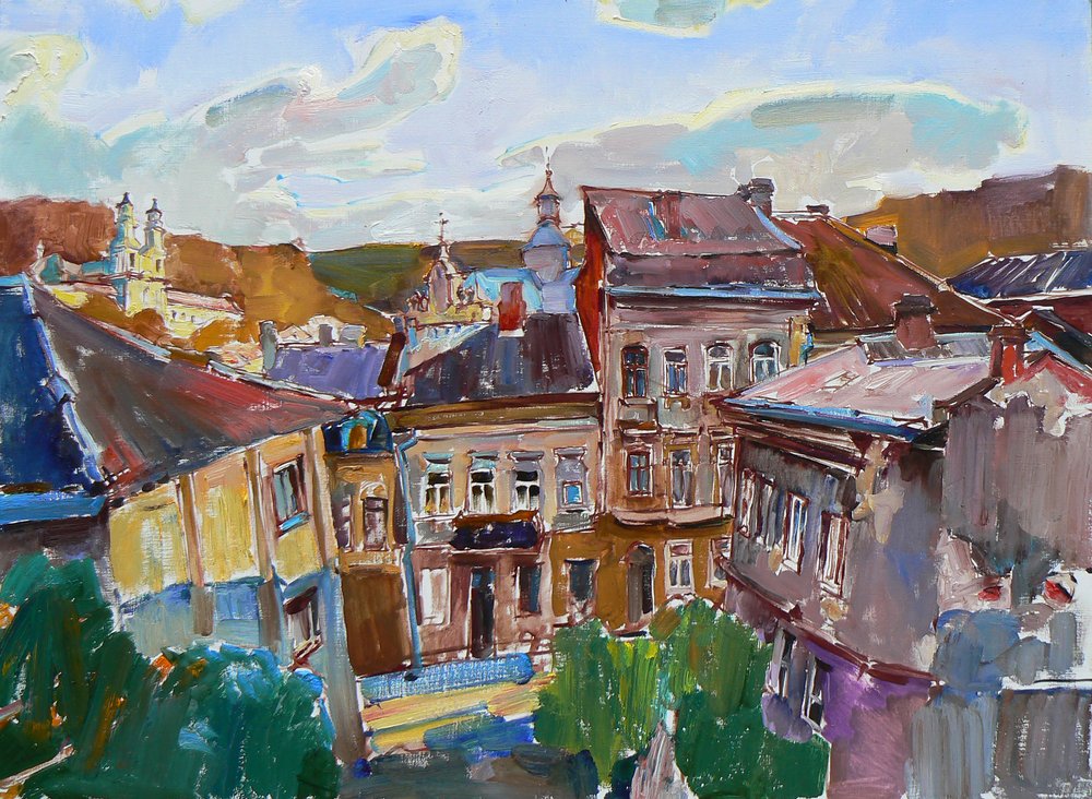 Vibrant City Rooftops by Andrii Kutsachenko