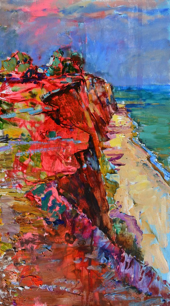 Vibrant Coastal Cliffs by Andrii Kutsachenko