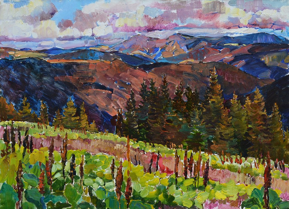Vibrant Mountain Vista by Andrii Kutsachenko