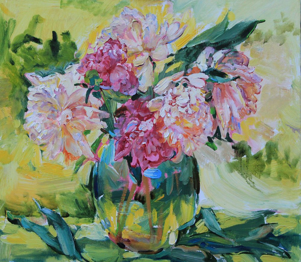 Vibrant Peony Bouquet by Andrii Kutsachenko