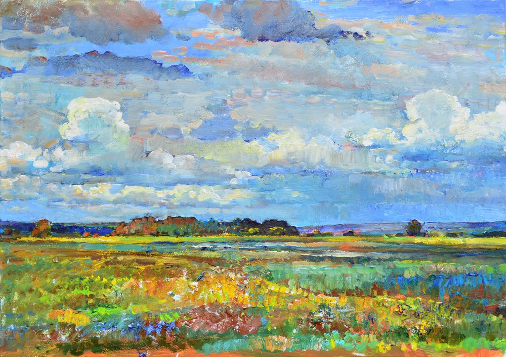 Vibrant Sky Over Fields by Andrii Kutsachenko