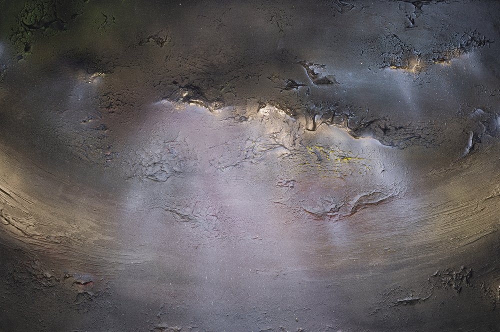 Dark Metallic Abstract by Anete Purina-Purite