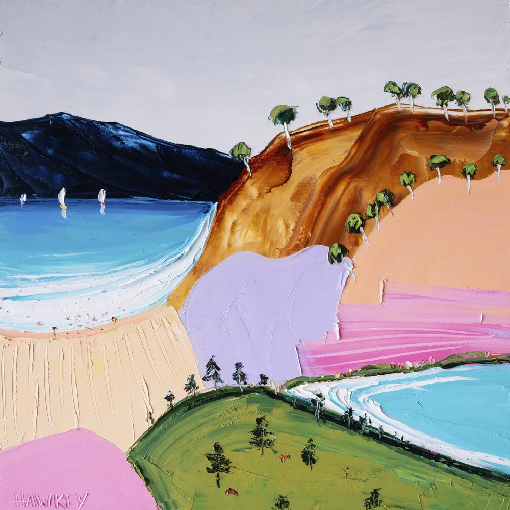 Vibrant Coastal Scene by Angela Hawkey