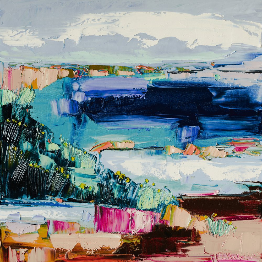 Vibrant Coastal View by Angela Hawkey