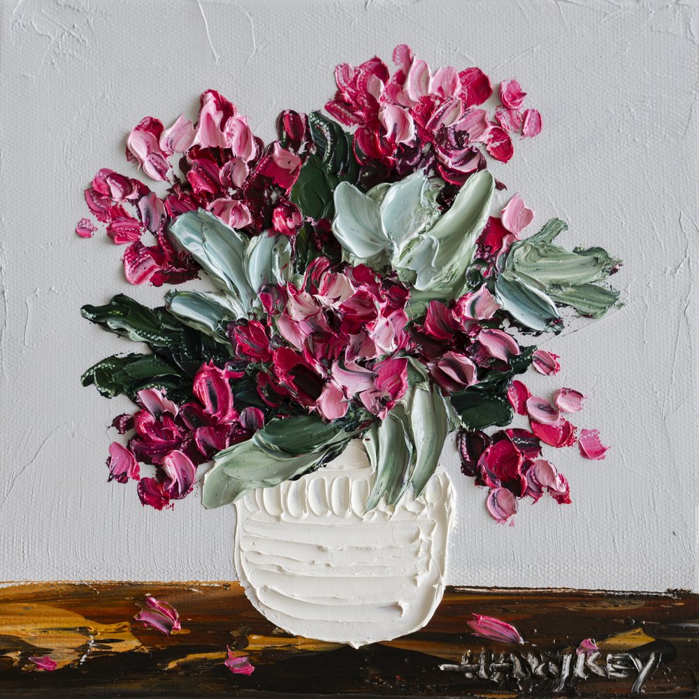 Vibrant Pink Bouquet by Angela Hawkey