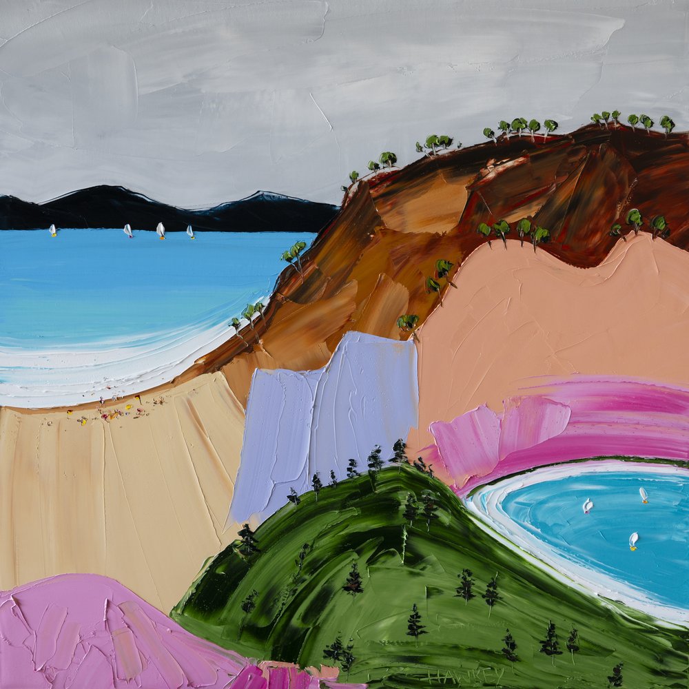 Vibrant Seaside Hills by Angela Hawkey