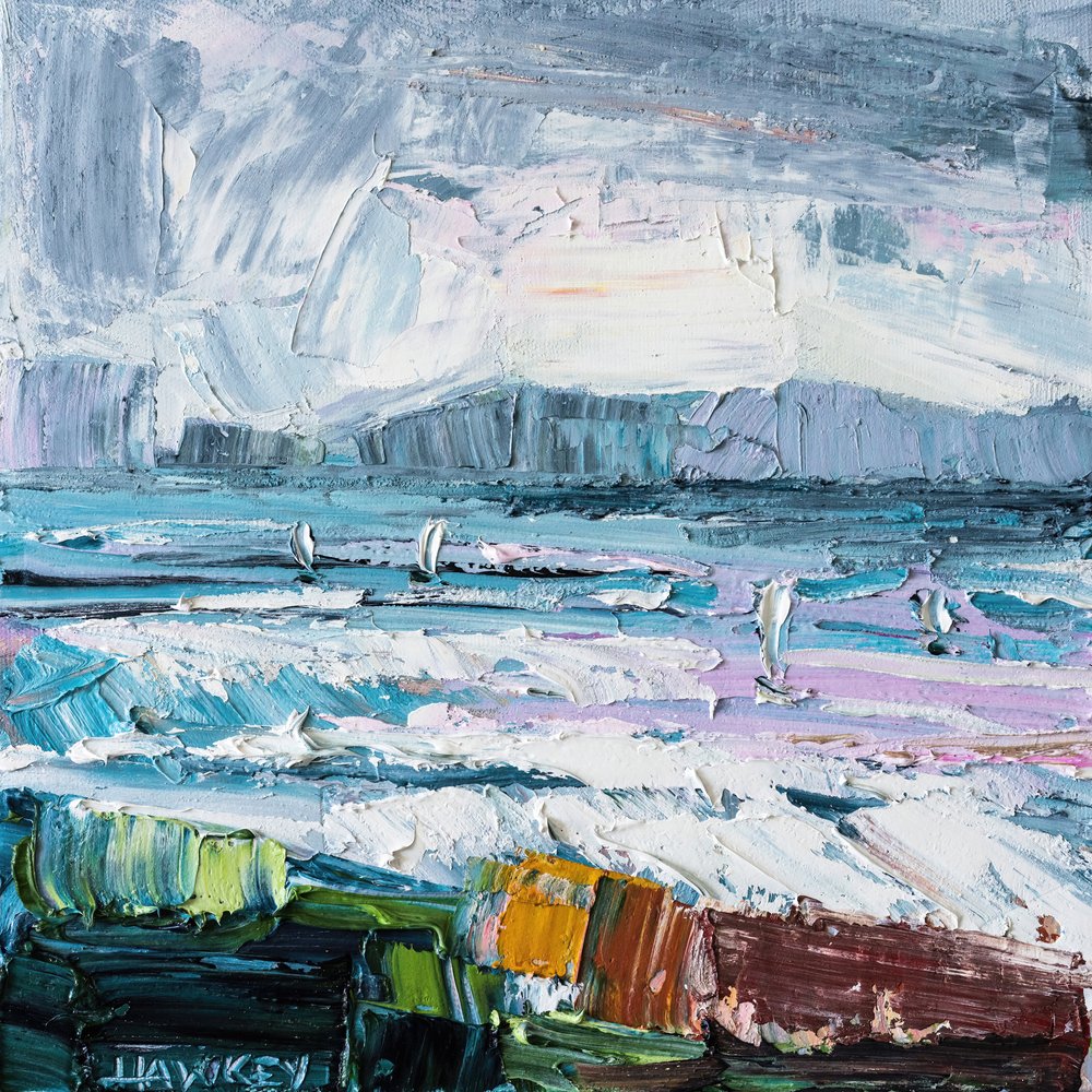 Vibrant Seaside Sails by Angela Hawkey