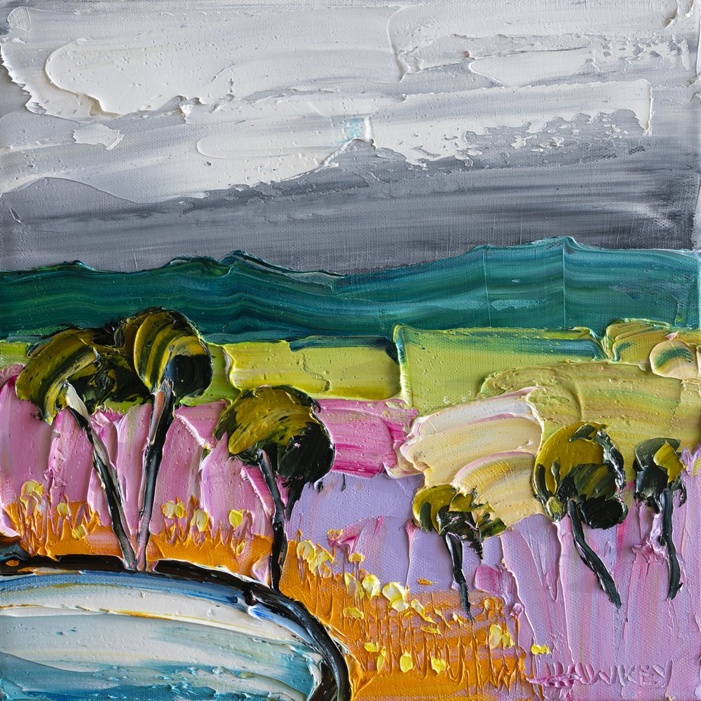 Vibrant Textured Landscape by Angela Hawkey