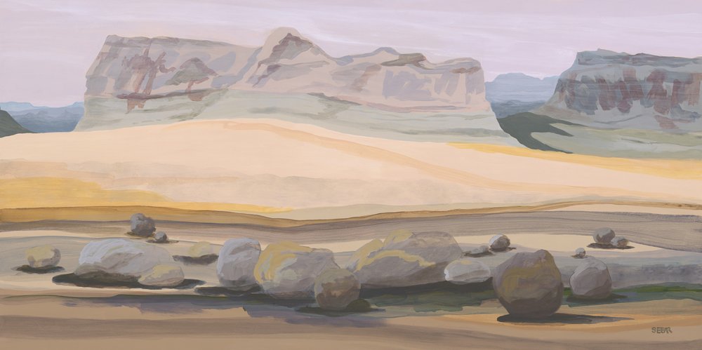 Desert Rock Formations by Angela Seear