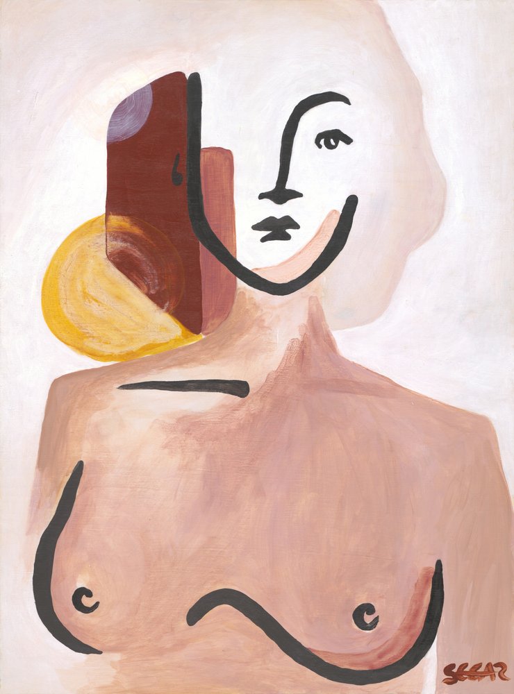 Serene Abstract Woman by Angela Seear