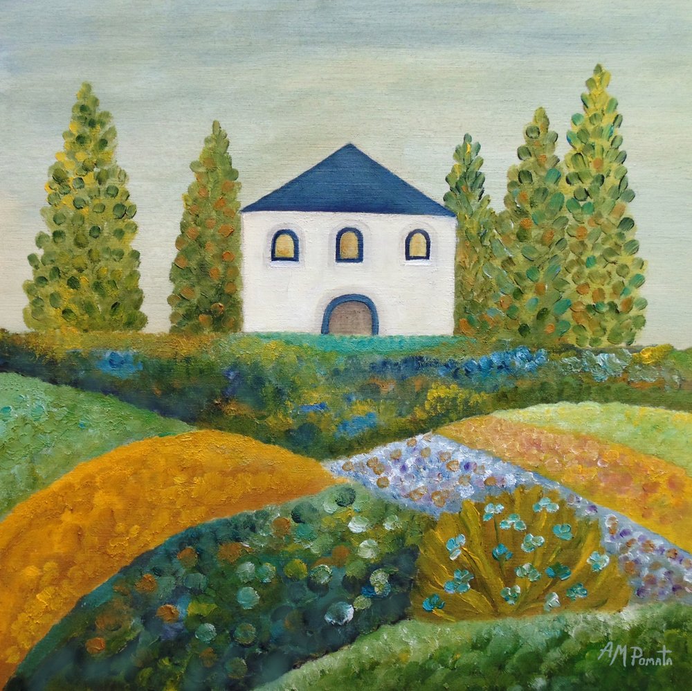 Blue Roof Countryside Home by Angeles M. Pomata