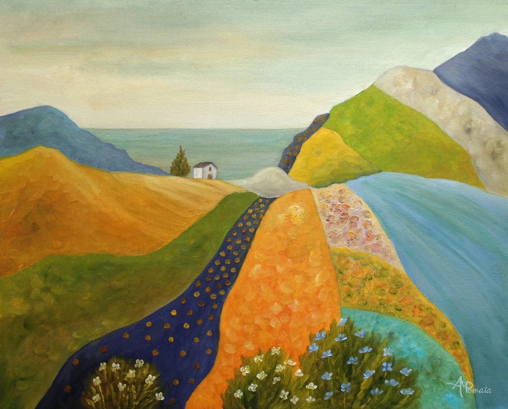 Colorful Coastal Landscape by Angeles M. Pomata
