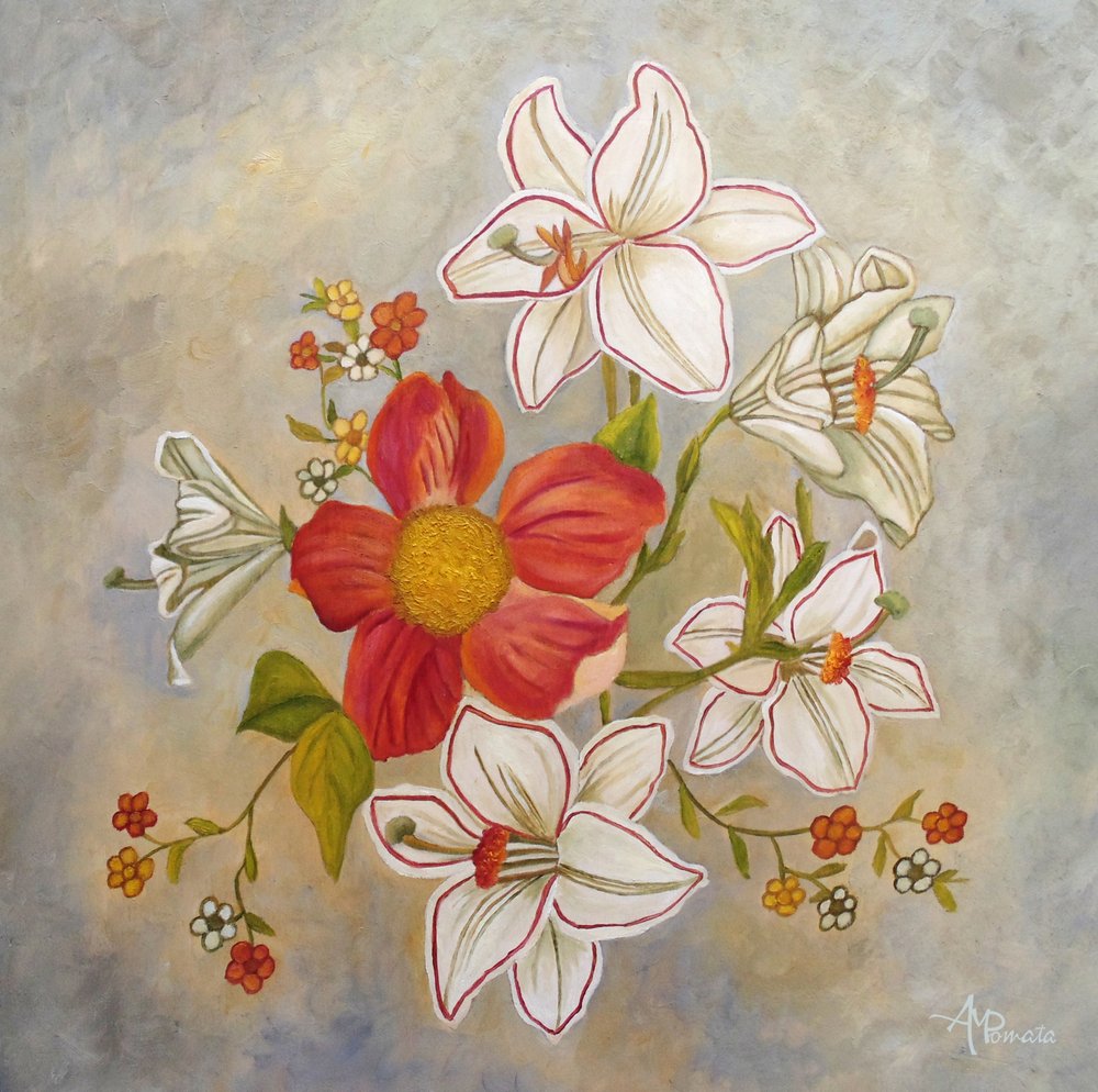 Elegant White Lilies by Angeles M. Pomata