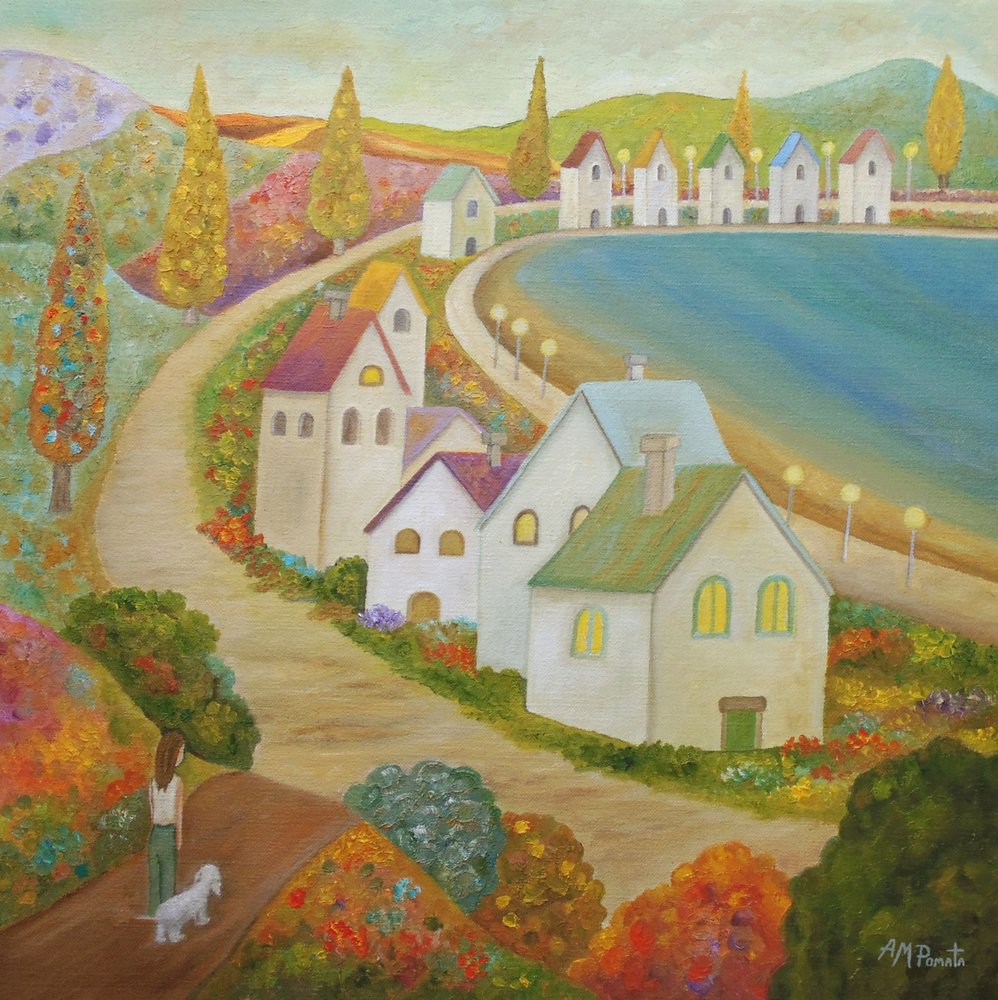 Idyllic Village Path by Angeles M. Pomata