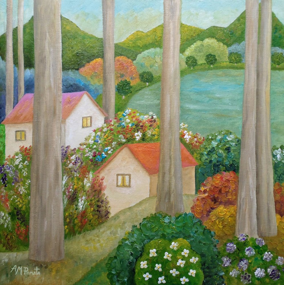 Peaceful Forest Village by Angeles M. Pomata