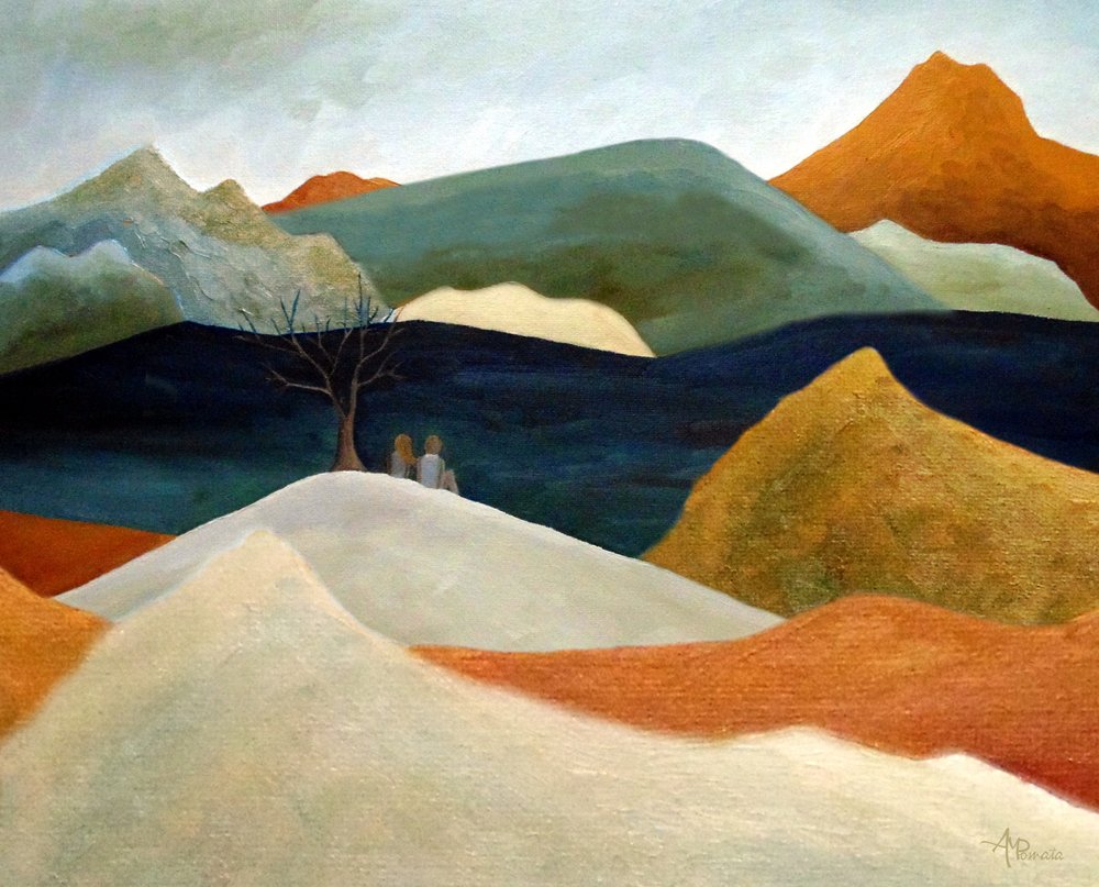 Serene Mountain Couple by Angeles M. Pomata