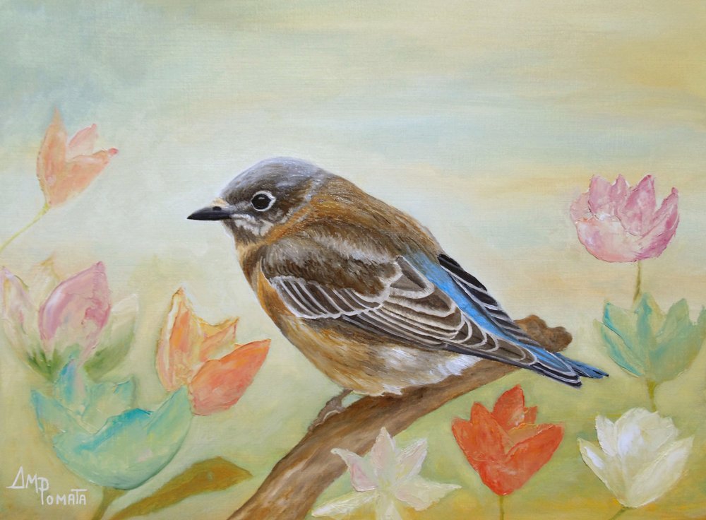 Spring Bird Bloom by Angeles M. Pomata