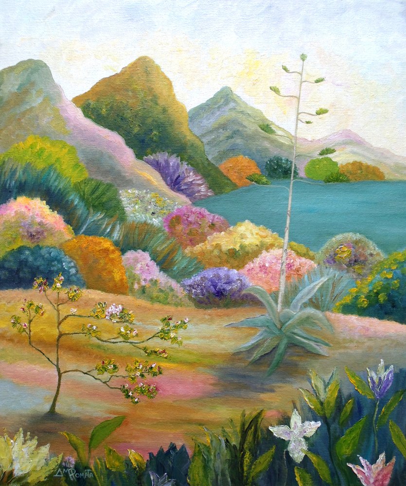 Vibrant Desert Landscape by Angeles M. Pomata