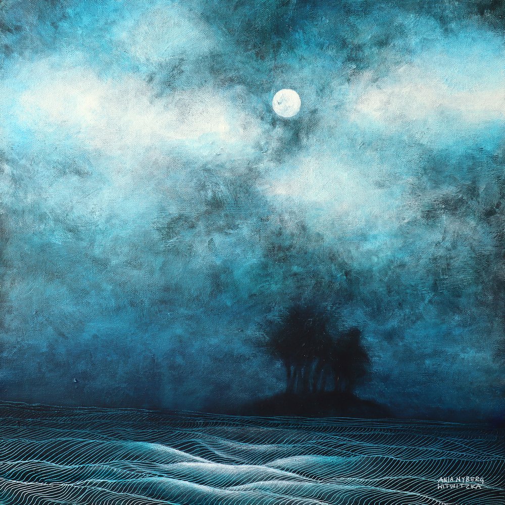 Moonlit Island Night by Ania Witwitzka