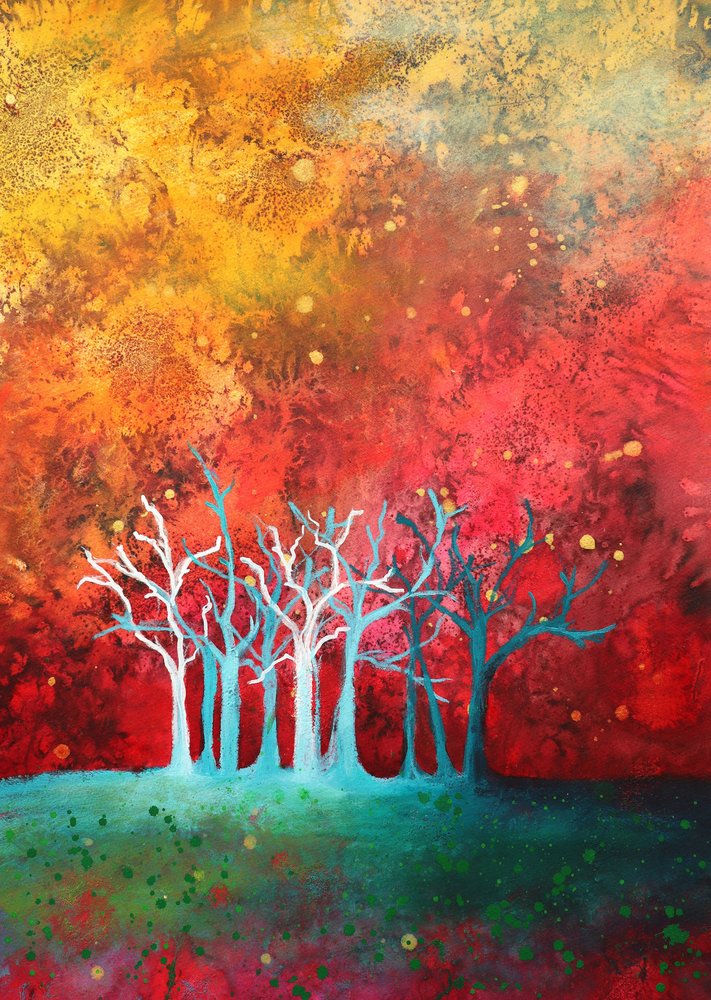 Vibrant Forest Dream by Ania Witwitzka