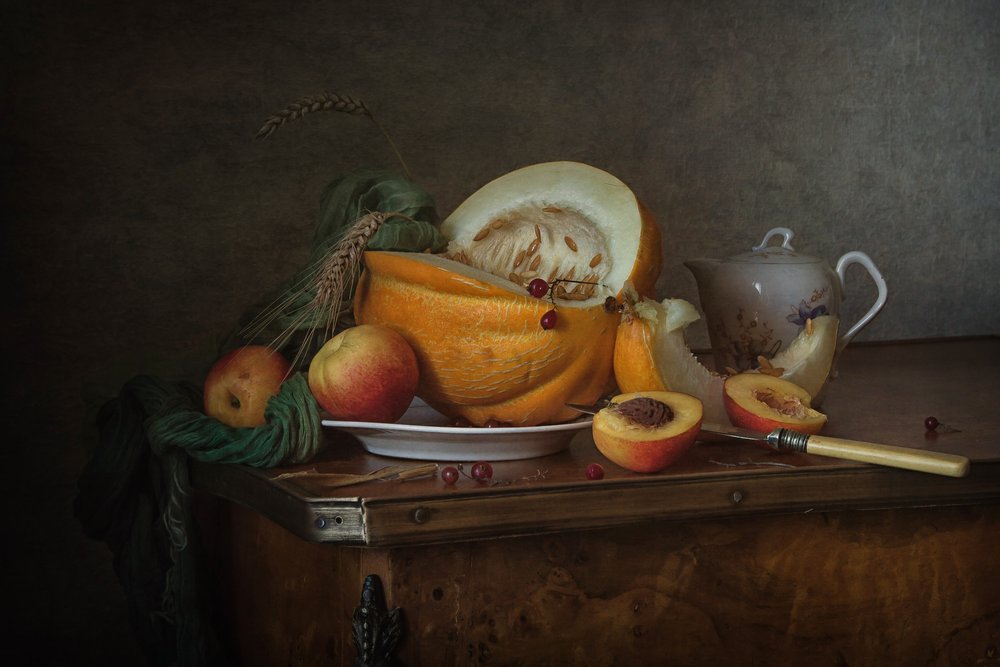 Rustic Autumn Still Life by Anna Petina